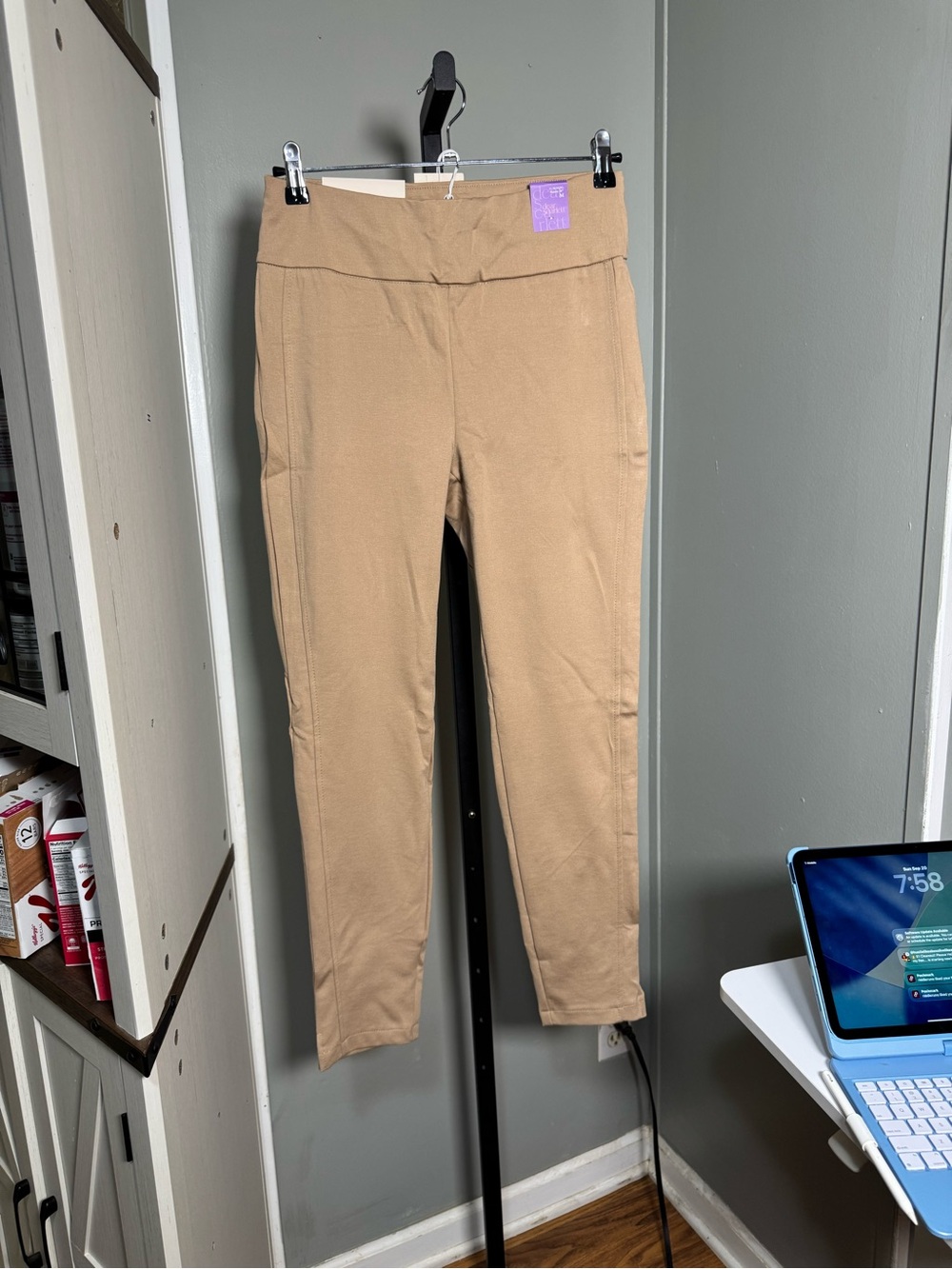 NWT Dear Scarlett Magic khaki straight leg pants